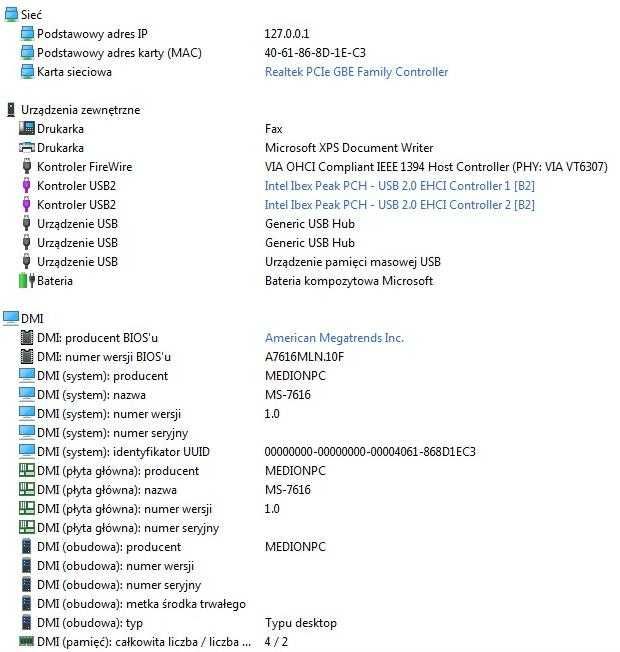 Medion PC MT 12 - sprawny i kompletny