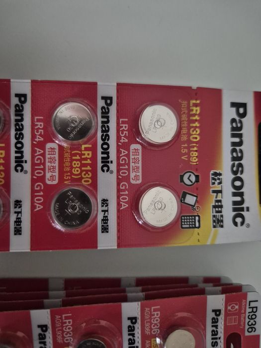 Pilhas de relógio LR1130, LR936, CR1025