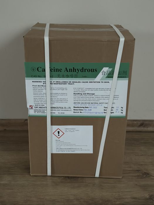 Kofeina Bezwodna 1kg Każda ilość CSPC