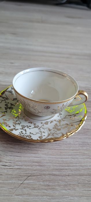 Filiżanki porcelanowe z talerzykiem Bawaria do ekspresso 2 sztuki