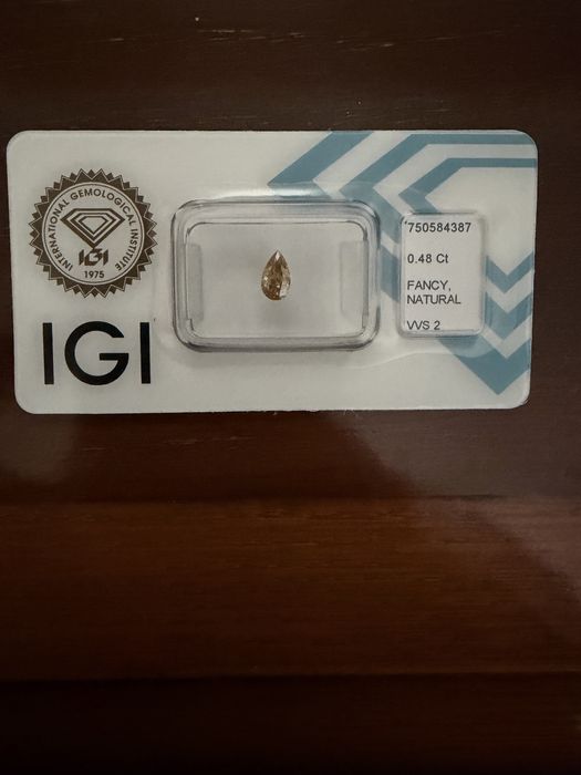 Diamante Natural Fancy Intense Castanho – 0,48 ct | Certificado IGI