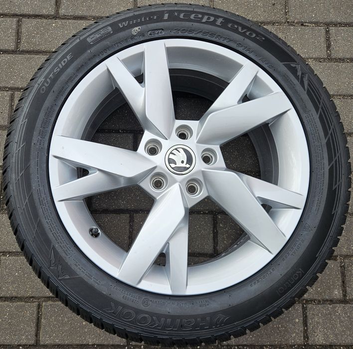4x Felgi alu oryginalne SKODA OE 6.5 x 17 5x112 ET46 Superb [967]
