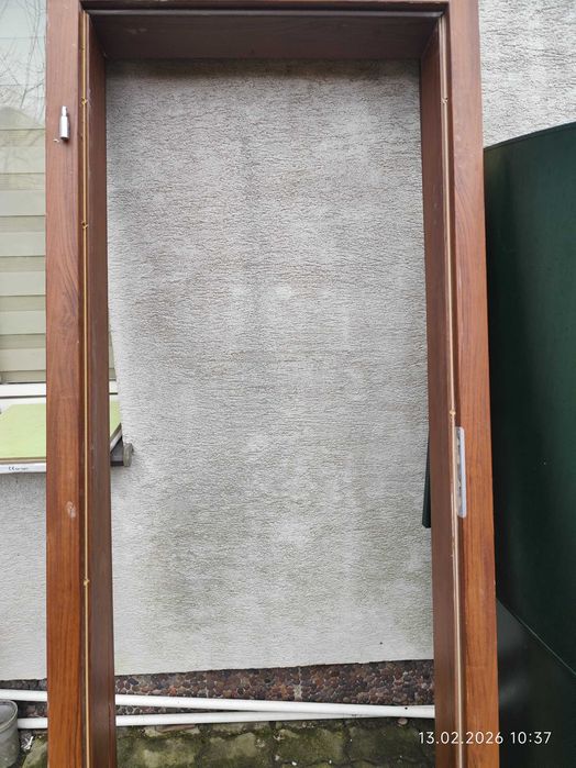 Ościeżnica regulowana 70 cm lewa na mur 14-16 cm brązowa orzech
