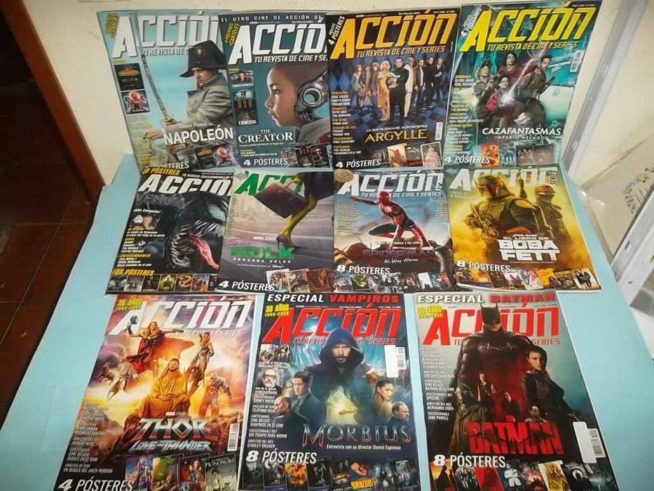 ACCIÓN Revista espanhola Cinema & Séries TV 48 exemplares com POSTERS