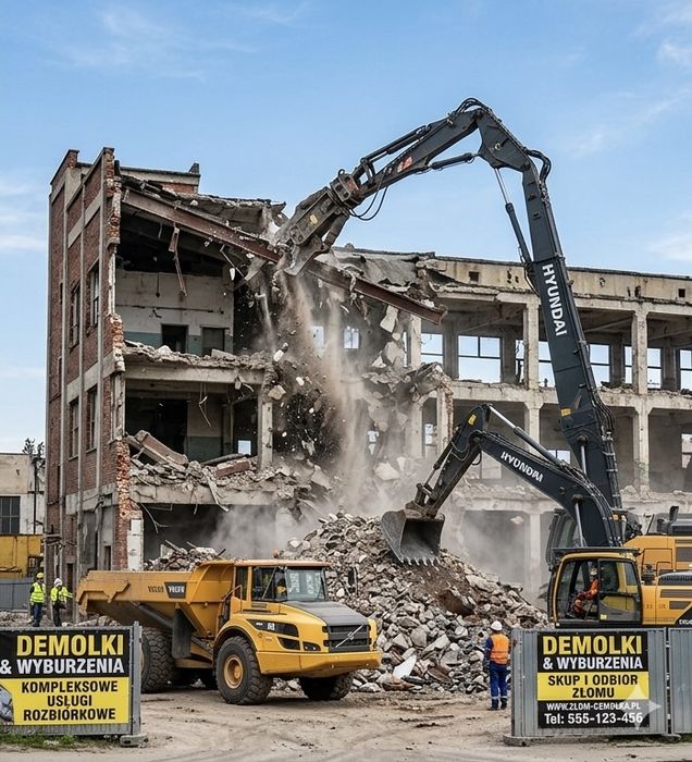 Skup odbior zlomu, wyburzenia, demolki, rozbiórki letnie promocje  caly Śląsk