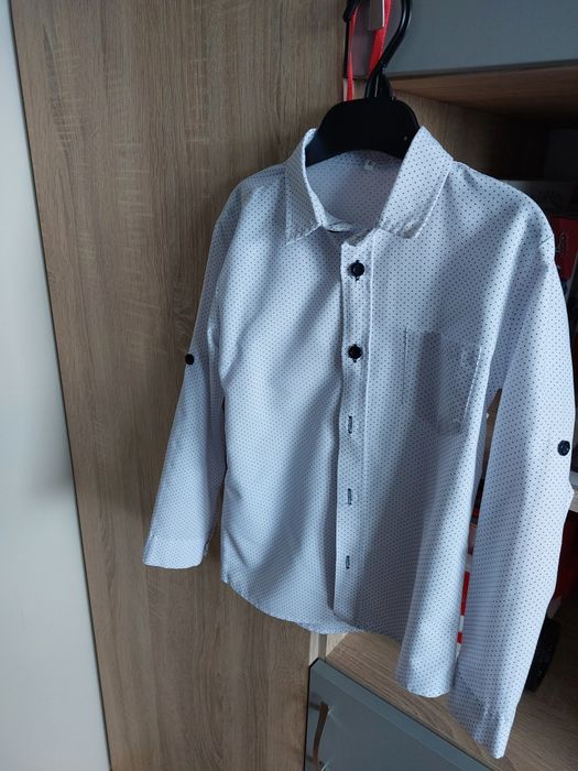 Biała koszula dla chłopca 122