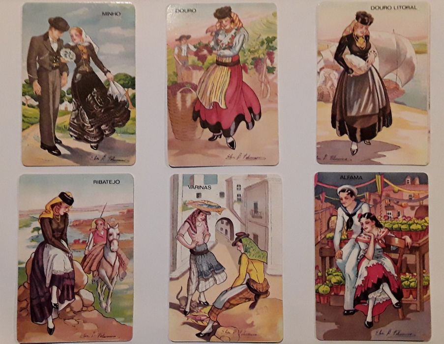 Conjunto 6 calendários de bolso - Trajes Regionais Portugueses (Bida)