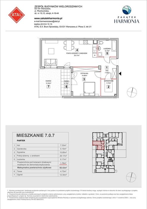2-pokojowe mieszkanie 65m2 + ogródek Bez Prowizji