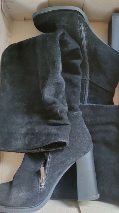 Ботфорти демісезоні/високі сапоги/взуття із замши