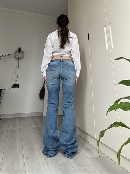 Джинсы средняя низкая талия клеш flared bootcut 36 38 винтаж 2000s 90s