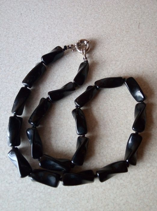 Onyks  czarny  naszyjnik