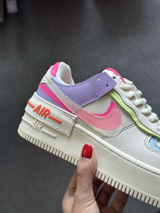 Нові кросівки Nike Air Force 1 Shadow Pale Ivory натуральна шкіра ТОП якість! РОЗПРОДАЖ складу взуття! Розміри 36,37,38,39