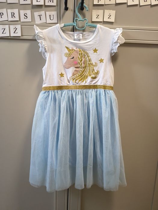 Sukienka Świąteczna z tiulu roz.122/128