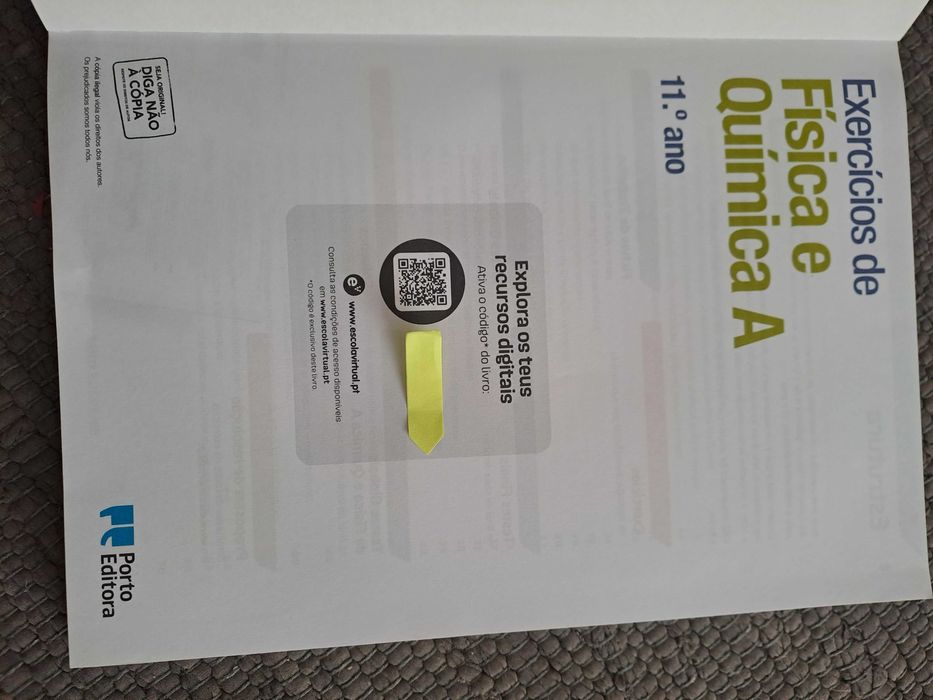 Fisica e Quimica 11 ano Exames e Testes - Porto Editora/Escola Virtual (2025)