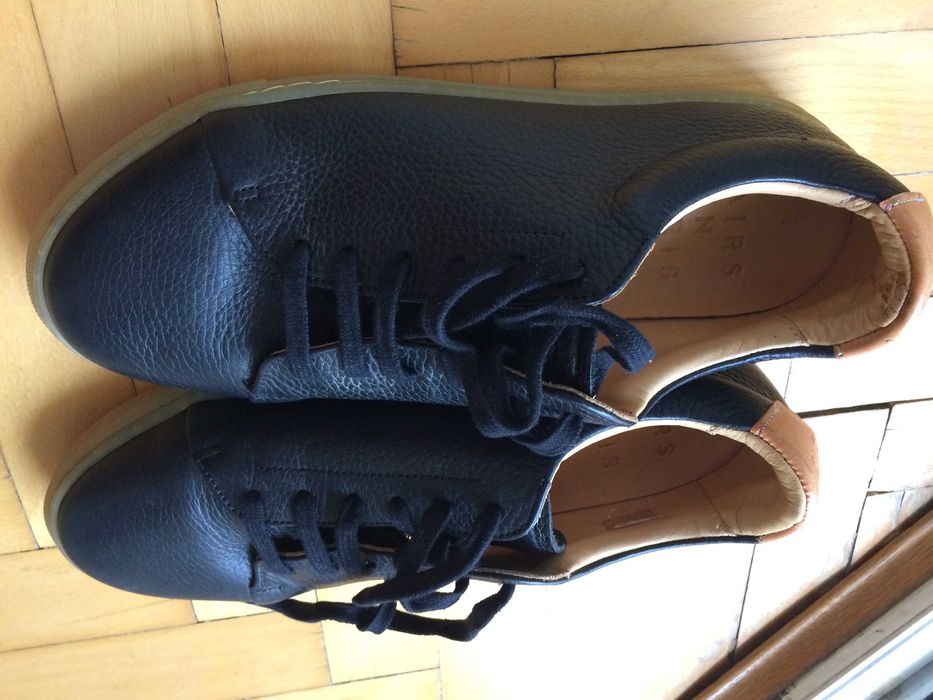 Pairs in Paris skórzane czarne sneakersy francuskiej marki