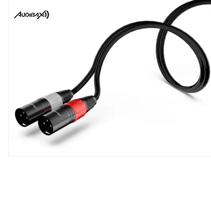 Audibax Silver Black Cabo 2 x XLR macho para 2 x RCA 1,5 metros
