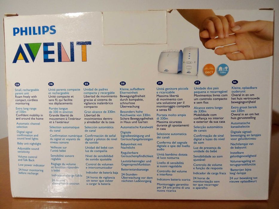Monitor de bebê Philips Avent DECT SCD510