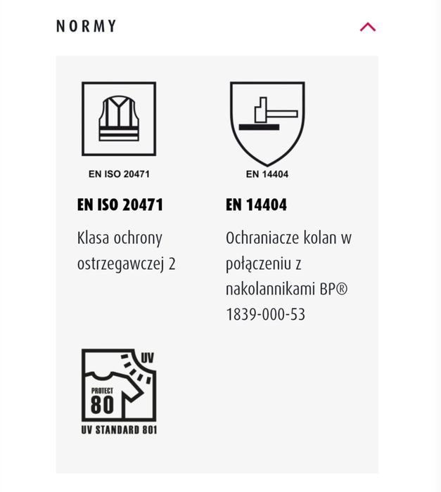 Spodnie robocze marki BP
