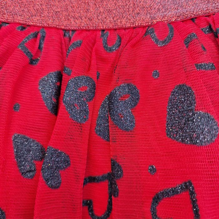 Spódnica tiulowa czerwona w serca 122 nowa