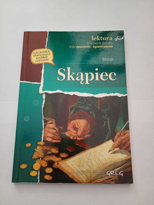 Molier Skąpiec Wydawnictwo GREG Wydawnictwo Edukacyjne