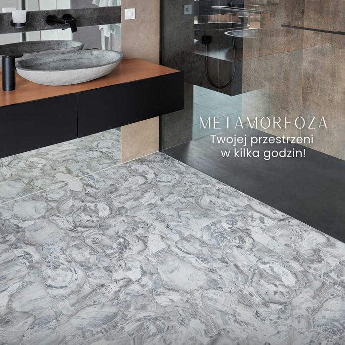 Płytki Winylowe Samoprzylepne 5m² SZARY KAMIEŃ Panele Kafelki  Marmur