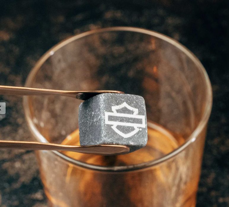 kostki lodu z granitu Harley Davidson, opakowanie prezent świąteczny