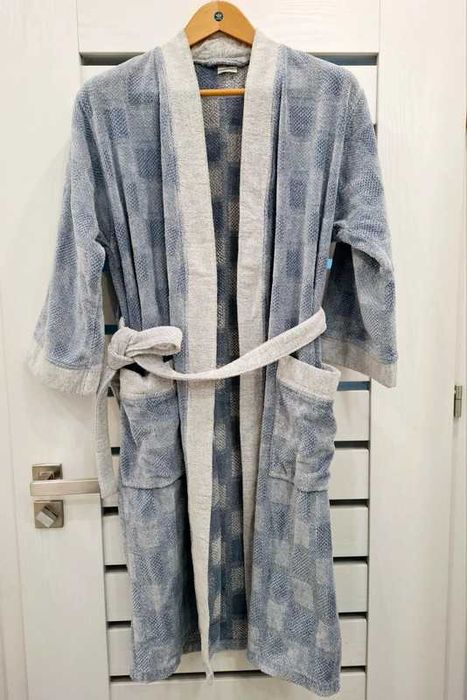 Gruby szlafrok męski 100%bawełna r. M/L
