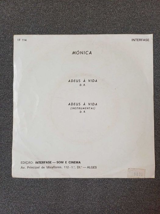 Single Vinil Mónica Adeus à Vida