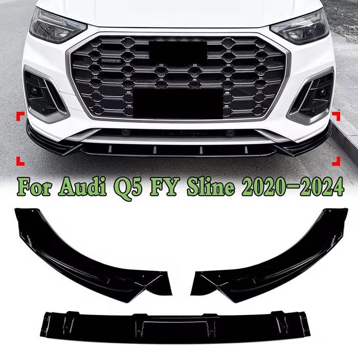 Губа на передний бампер AUDI Q5 накладка на бампер обвес сплитер ауди
