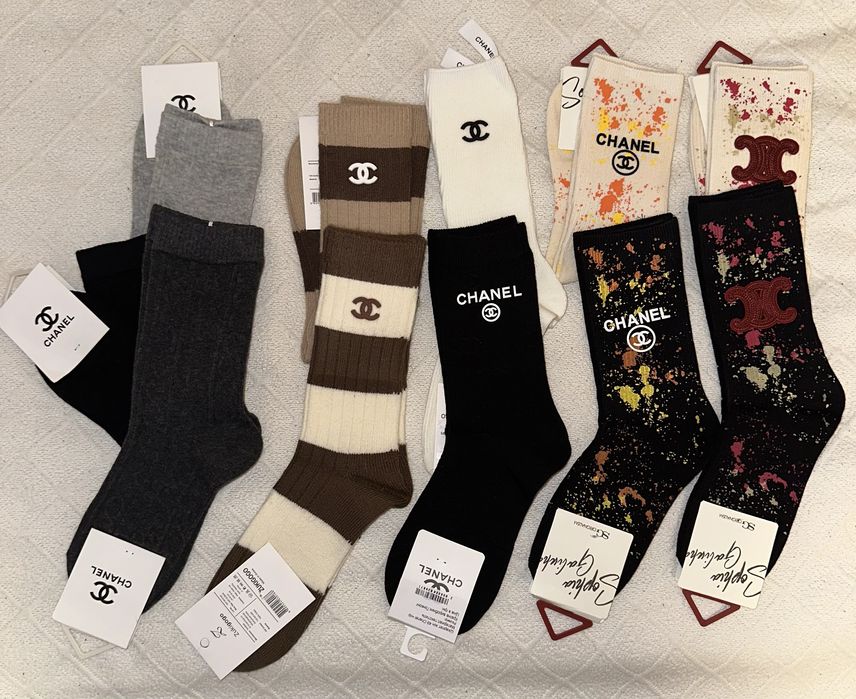 Шкарпетки  жіночі носки Ugg ,Chanel , Miu Miu, ALO Yoga .