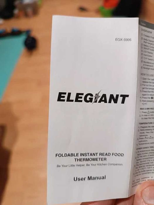 Termometr kuchenny ELEGIANT EOX-3305 z sondą LCD, nowy