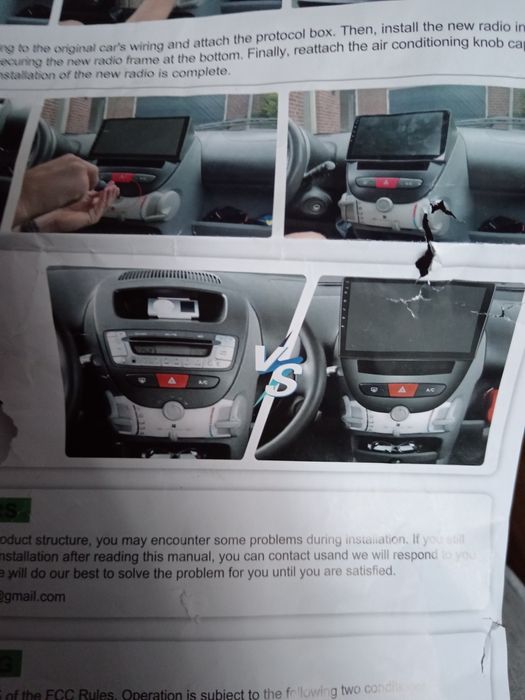 автомагн андроид 4/64 Toyota augo, пежо107, ситроен С1 не рабочая