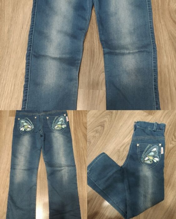 Модные джинсы для девочки, прямые. Турция, хлопок-100%. Весна-Лето!