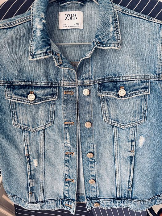 Джинсовая курточка ZARA для девочки  6-7лет