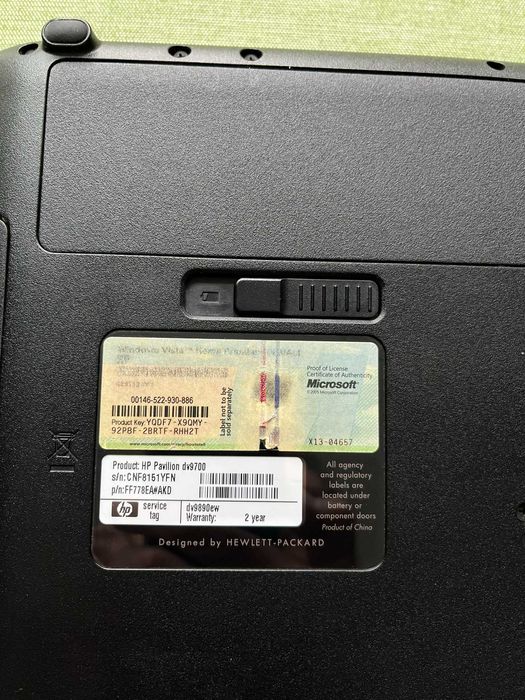 Multimedialny laptop HP Pavilion dv9700 z dużym 17” ekranem