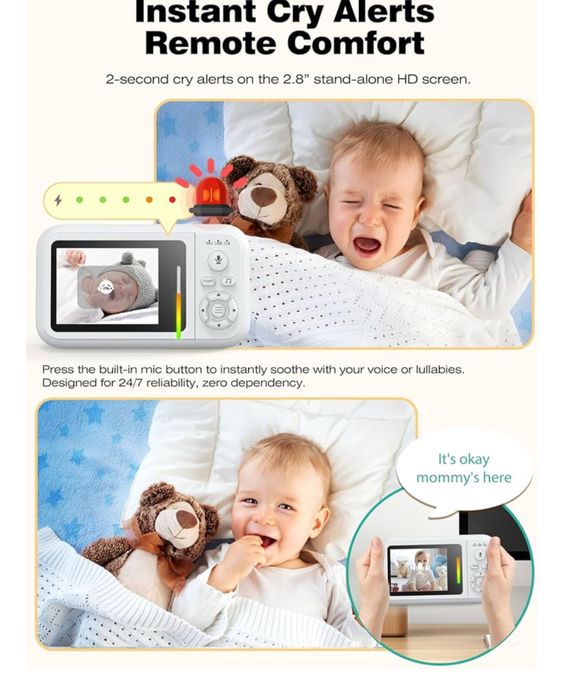 Niania elektroniczna z monitorem klips