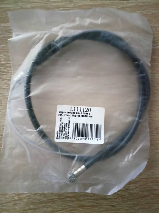 linka hamulcowa cięgno hamulca przód z pancerzem 680/550mm L111120