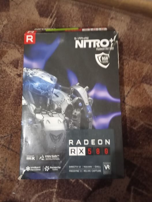 Продам rx 580 sapphire nitro+ не майнила