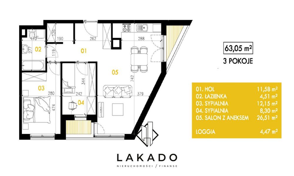 3 pokoje w wysokim standardzie - garderoba