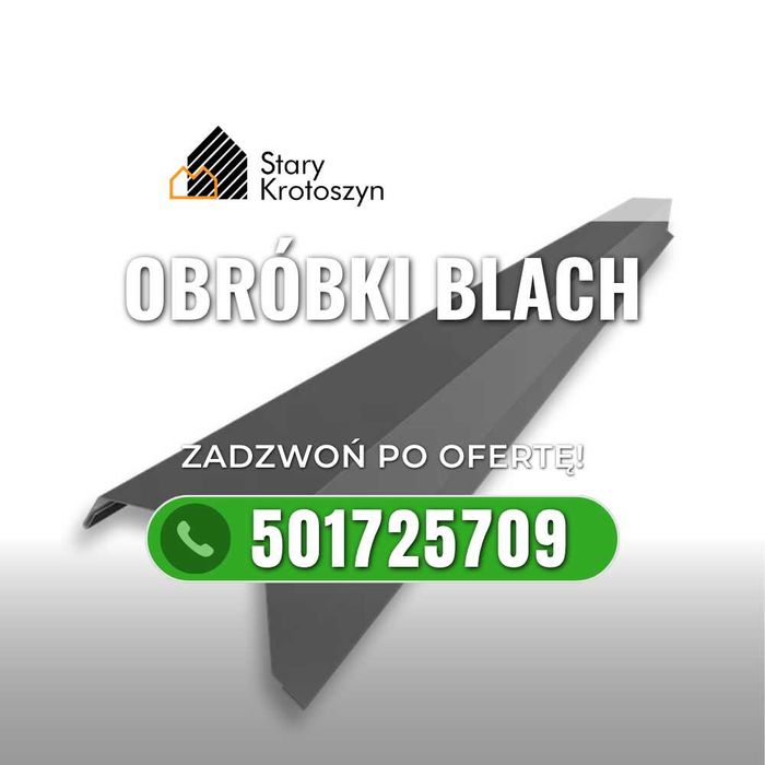 Obróbki blacharskie z blachy płaskiej