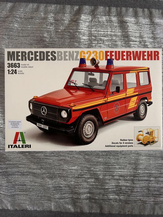 Samochód straż pożarna Mercedes Benz G230 model Italeri 3663