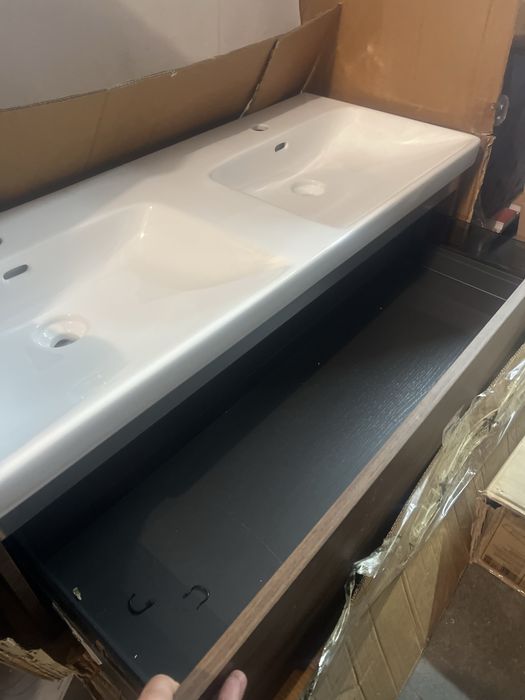Movel casa banho Novo 120cm C/ Lavatorio duas Cubas