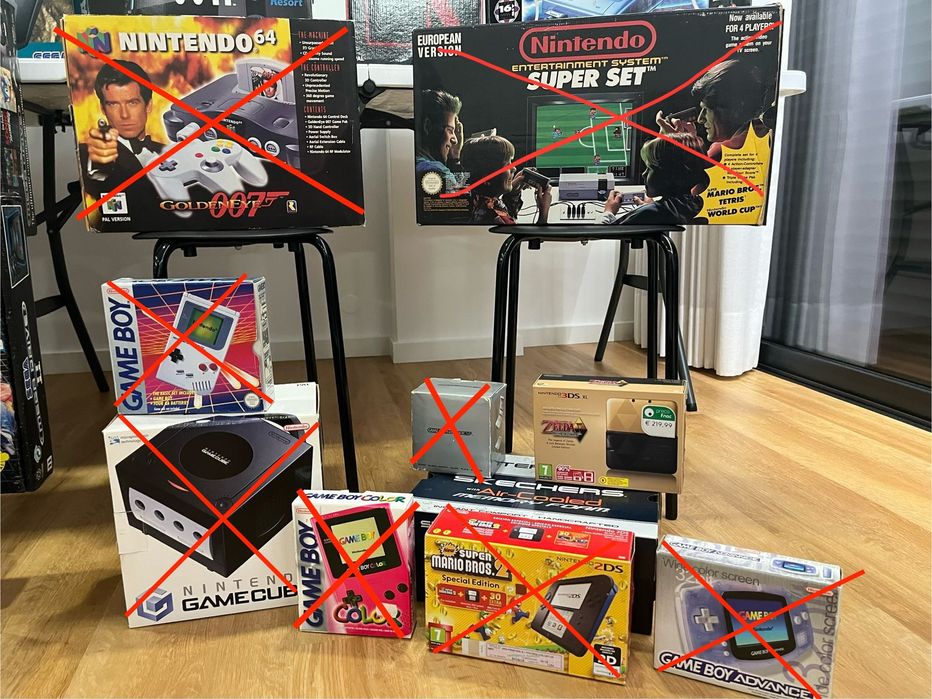 Coleção de consolas incrível - Retro/vintage e novas, todas na caixa