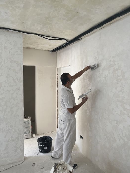 Шпаклевка стен под обои от 125, поклейка обои и покраска стен от 80 гр