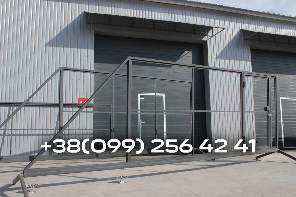 Сдвижные ворота, Ворота откатные автоматические, Т профиль, Ролики