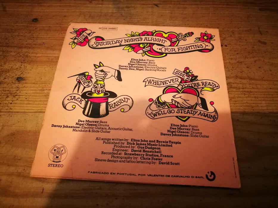 ELTON JOHN-Saturday Night's Alright For Fightning (PORT-1973) SINGLE