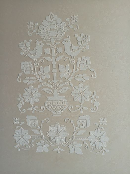 Трафарет під штукатурка ДЕРЕВО ЖИТТЯ вишиванка орнамент декор вишивка