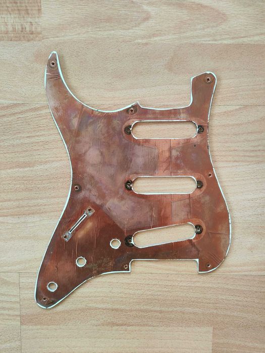 Pickguard/escudo Fender stratocaster, madrepérola, vintage, 8 furos