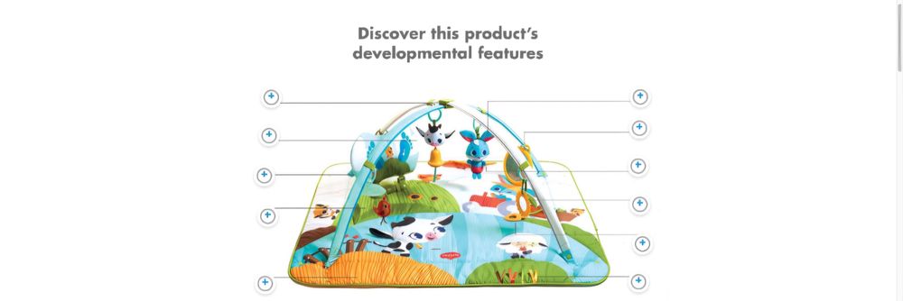 Tapete de atividades para bebé da marca Tiny Love