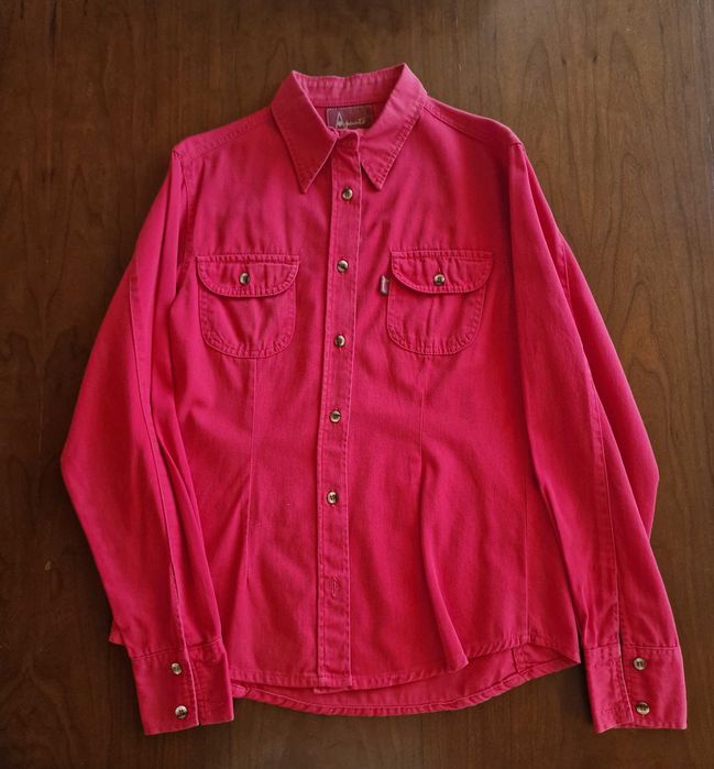 Camisa de ganga vermelha